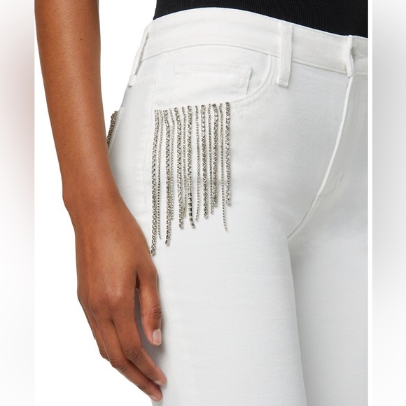 NWT Stephanie Gottlieb x Joe’s The Lara Mid-Rise White Jeweled Jeans - Size 24 - Picture 5 of 8